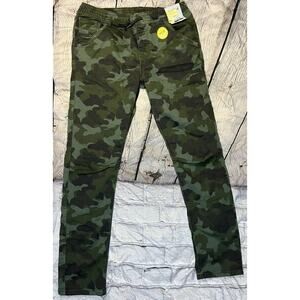Cat And Jack Elastic Waist Drawstring Camo Green Size 12